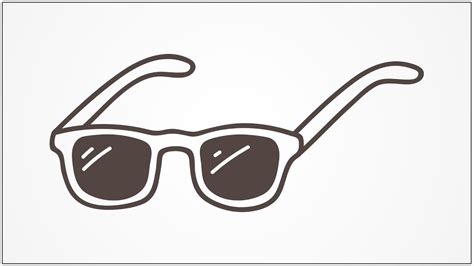 How To Draw Sun Glasses Step By Step For Kids Youtube