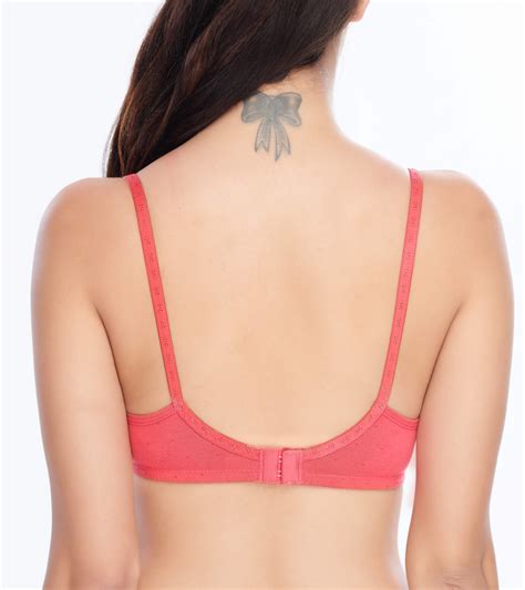Daisy Dee Cotton Lightly Padded Non Wired Full Coverage Red Bra LULU