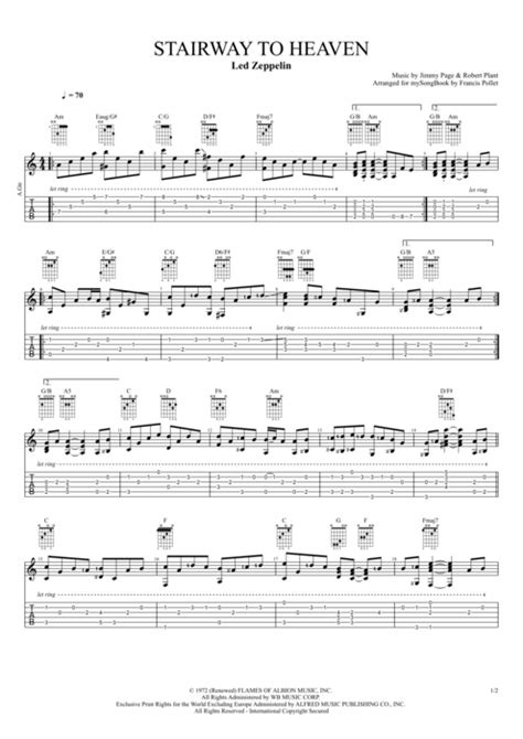 Stairway to heaven is in the key of a minor. Stairway to Heaven by Led Zeppelin - Easy Solo Guitar ...