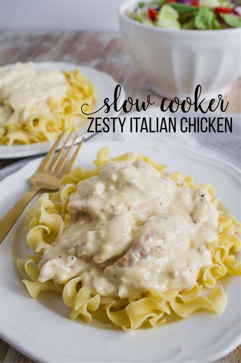Slow Cooker Zesty Italian Chicken Recipe Zesty Italian Chicken