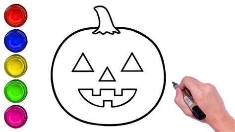 HOW TO DRAW A PUMPKIN | HOW TO DRAW STEP BY STEP PUMPKIN | KIDSOPHERE gambar png