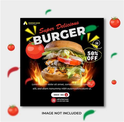 Premium Vector Food Social Media Promotion And Instagram Banner Post