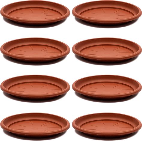 Juvale Round Plant Saucer Drip Trays 98 In 8 Pack Saucersplant