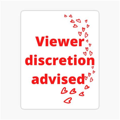 Viewer Discretion Advised Sticker For Sale By Newpages Redbubble
