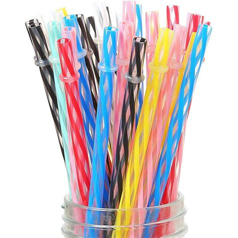 50pcs Reusable Plastic Straws For 30 Oz Tumblersmason Jars 9 Inches