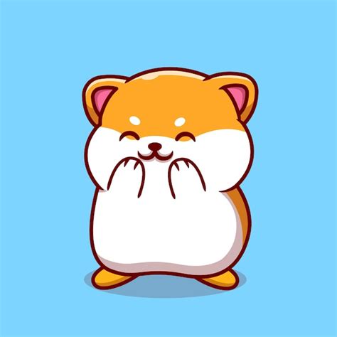Premium Vector Cute Hamster Laughing Cartoon Illustration