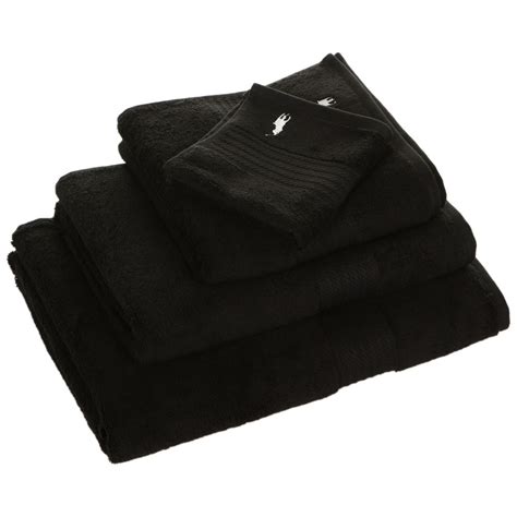 Designer bath towels & mats. Buy Ralph Lauren Home Player Towel - Black - Bath Sheet ...