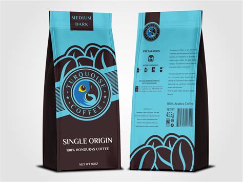 Coffee paper bag mockup bundle. Modern, Upmarket, Product Packaging Design for TURQUOISE ...