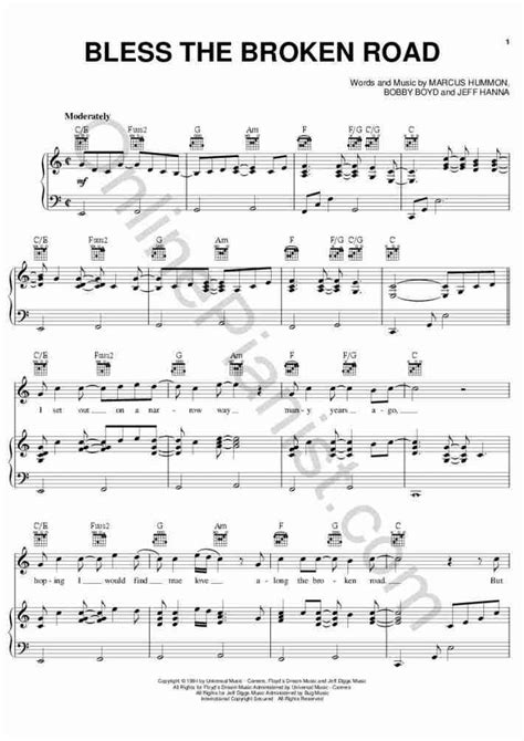 Watch the video for bless the broken road from rascal flatts's feels like today for free, and see the artwork, lyrics and similar artists. Bless The Broken Road Piano Sheet Music | OnlinePianist