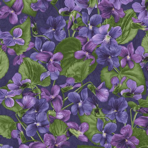 Arabellapacked Violets In Purplefloral Cotton Fabric