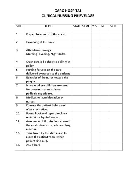 Printable Nursing Skills Competency Checklist Printable Word Searches