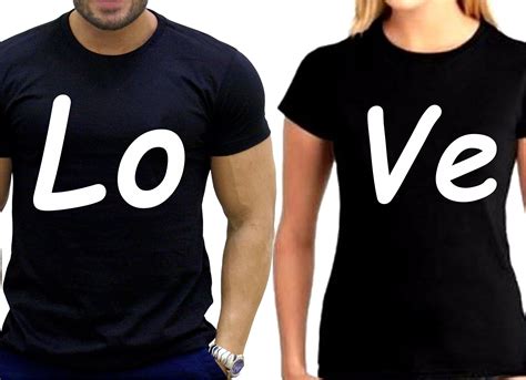 kit 2 camisetas para casal tecido 100 algodão estampa de excelente qualidade shirt print