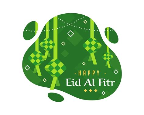Happy Eid Al Fitr Background With Diamond Design In Green 1217524
