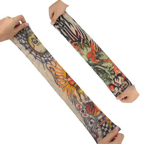 6pcs Temporary Tattoo Sleeves Hmxpls Body Art Arm Stockings Slip Accessories Fake Temporary