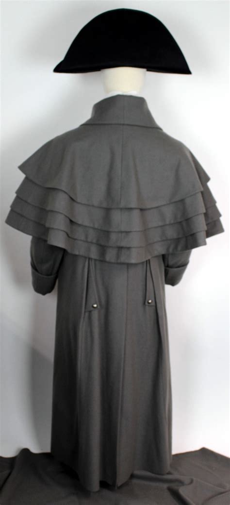 Back Of View D Double Breasted Greatcoat With 4 Cape Option Added