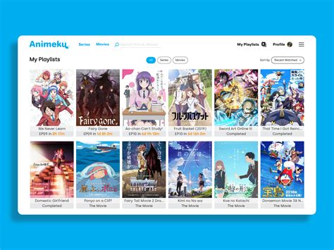 Animeku My Playlists By Crusenho On Dribbble