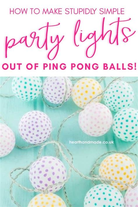 How To Make Polka Dot Diy String Lights With Ping Pong