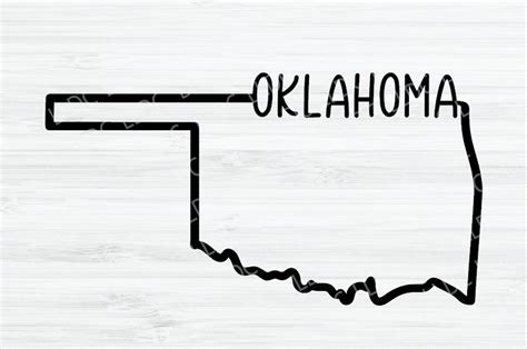 Oklahoma Outline Svg Oklahoma Svg Oklahoma Vector Oklahoma Design