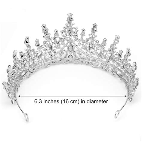 Silver Tiara And Crown For Women Crystal Queen Crowns Rhinestone