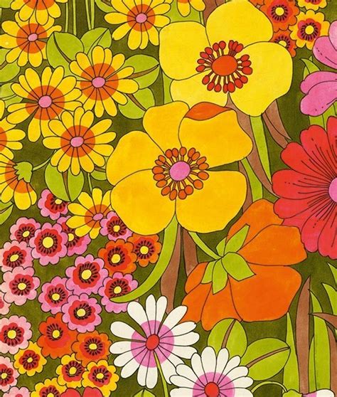 Incredible 60s Floral Wallpaper 2023