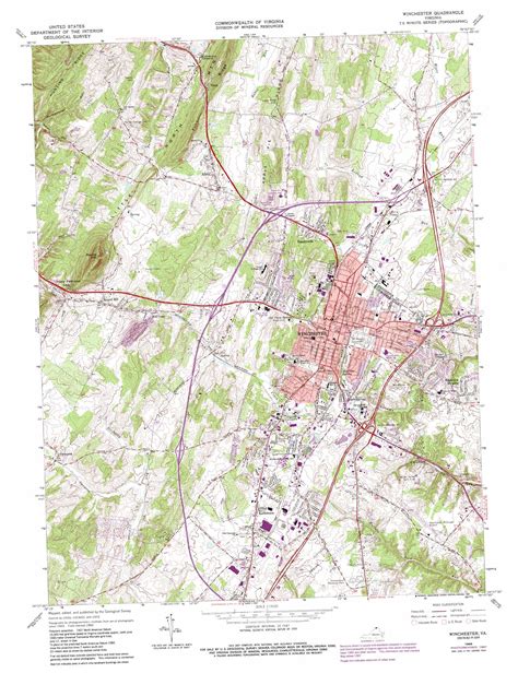 Winchester Topographic Map Va Usgs Topo Quad 39078b2