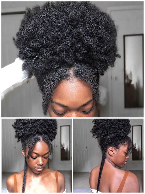 High ponytail on short natural hair. 4C Hair: All You Need to Know About 4c Hair Type & Styling