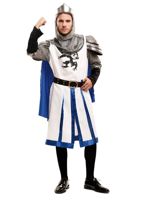 Mittelalterlicher Ritter Kostüm weiß für Herren 24h Versand Funidelia