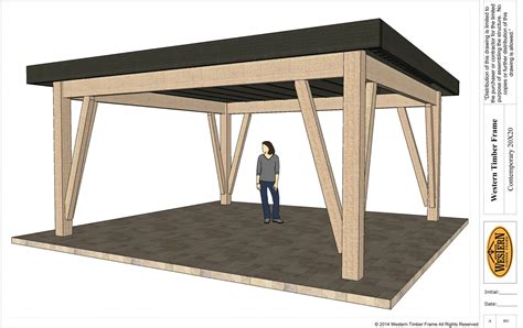 Each kit is expertly cut, drilled, and shaped by our team of craftsmen, then shipped to your job site. New Contemporary 20x20 DIY Timber Frame Pavilion Plan ...