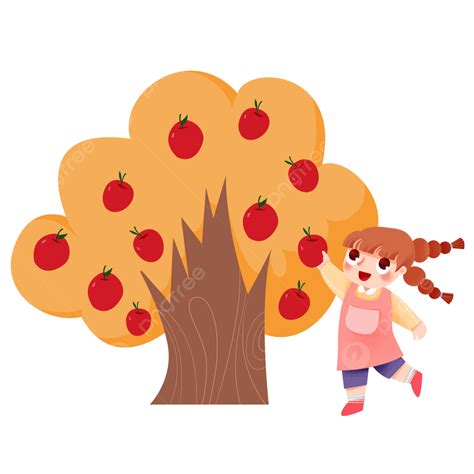 Apple Picking Hd Transparent Girl Picking Apples Fall Autumn Autumn