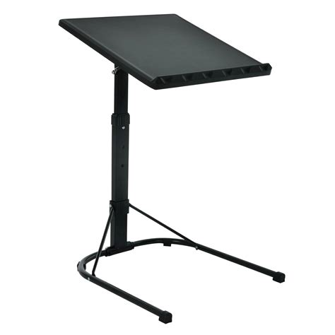 Folding Laptop Table Black With Adjustable Height And Tilt Angle