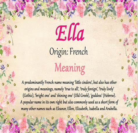 Ella Name Meaning Names With Meaning Meaning Of Your Name Names
