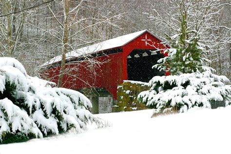 Download Covered Bridges By Aavery72 Winter Covered Bridge