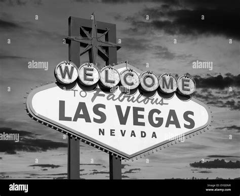 Las Vegas Strip Sign Sunset Black And White Stock Photos And Images Alamy