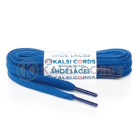 Royal Blue Premium Flat Spun Poly Shoe Laces By Kalsi Cords
