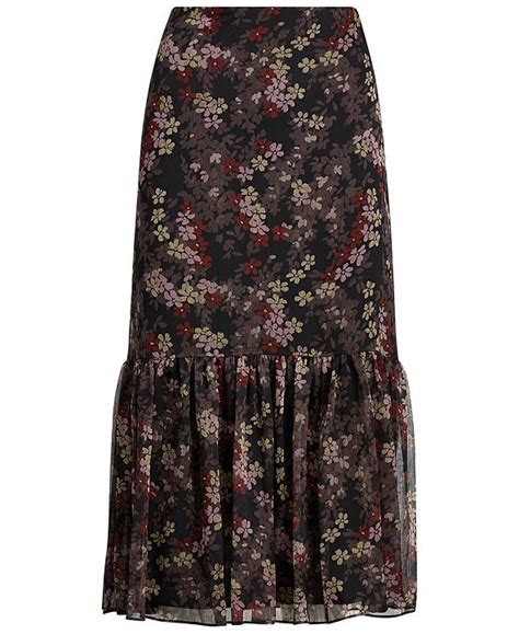 Lauren Ralph Lauren Floral Print Georgette Skirt And Reviews Skirts