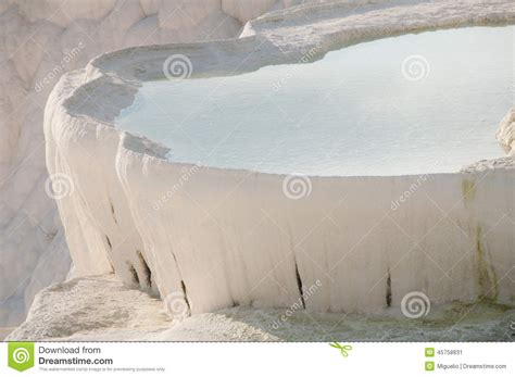 Pamukkale Pool Stock Image Image Of Flows Hierapolis 45758831