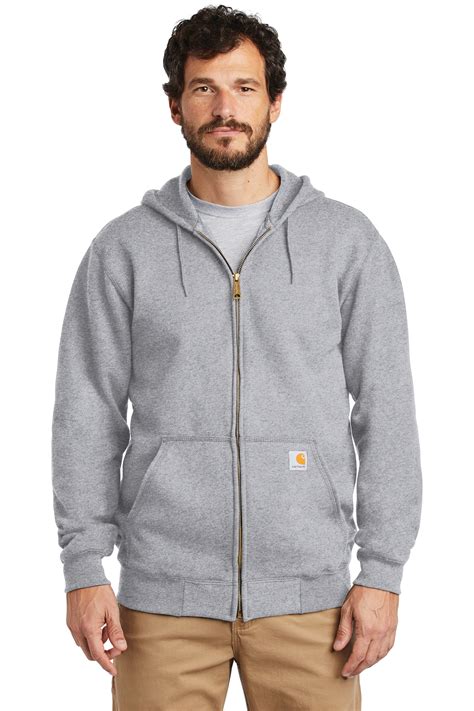 Carhartt Embroidered Mens Midweight Hooded Zip Front Sweatshirt