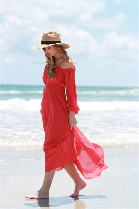 Coral Maxi Dress Upbeat Soles Florida Fashion Blog