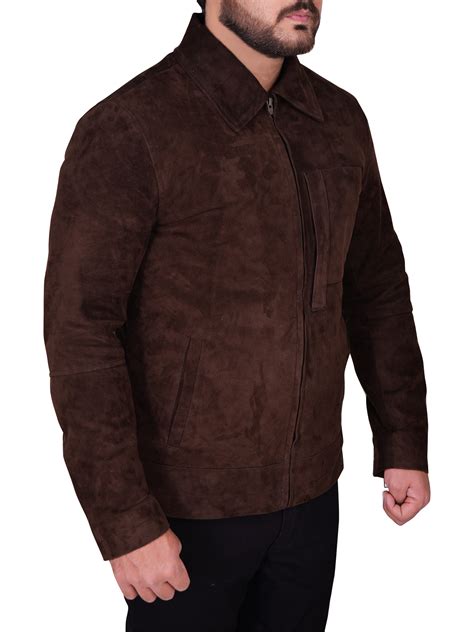 Classy Dark Brown Suede Leather Jacket Men Jacket Mauvetree