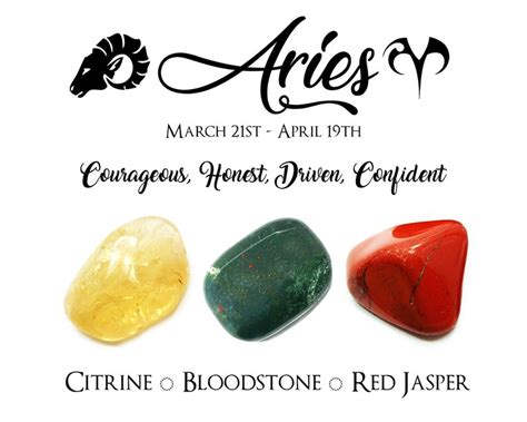 Aries Zodiac Crystals Tumbled Healing Crystal Set Etsy