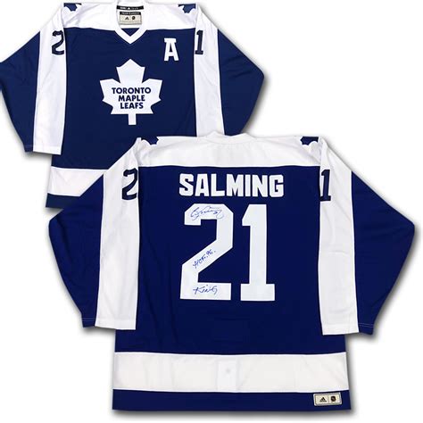 Borje Salming Autographed Toronto Maple Leafs Adidas Team Classics