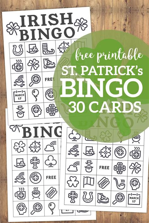 Free Printable St Patricks Day Bingo Cards Paper Trail Design