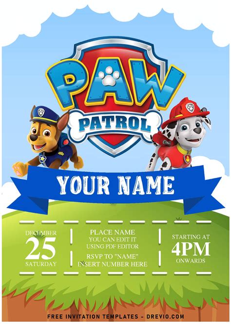 Paw Patrol Birthday Invitations Free Printables Paw Patrol Party Porn
