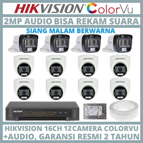 Jual Paket Cctv Hikvision Colorvu Mp Channel Camera Colorful