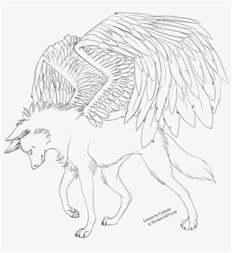 Wolf With Wings Coloring Pages Coloring Home