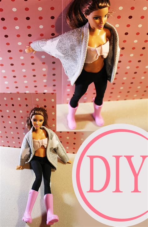 Barbie Doll Clothes Cardigan Coat Diy Jak Uszyć Ubranko Kardigan