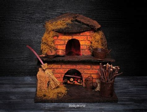 Illuminated Miniature Witchs Oven For Halloween Etsy Miniatures