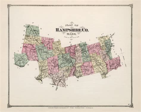 Hampshire County Massachusetts 1873 County Atlas Old Maps