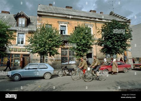 A Street Scene In Gusev Russia Kaliningrad Stock Photo Alamy