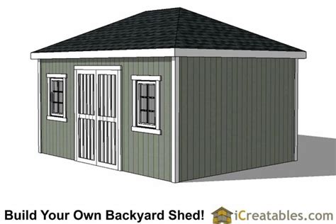 Both hip roofs and gable roofs can be incorporated into modern and historical architectural styles. 12x16 Hip Roof Shed Plans in 2020 | Hip roof, Shed, Shed plans